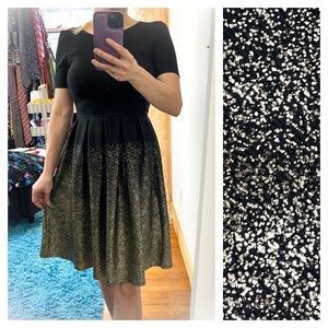💕Like New Black with Silver Sparkles Lularoe Amelia Dress💕